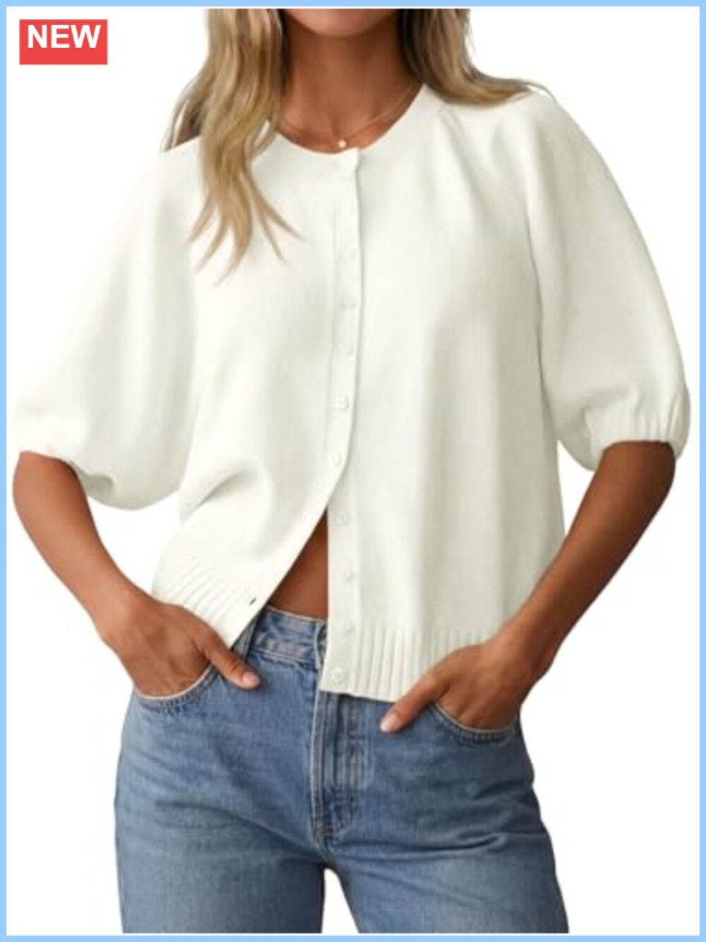 Women's Short Sleeve Button Down Cardigan Lightweight Summer Sweater